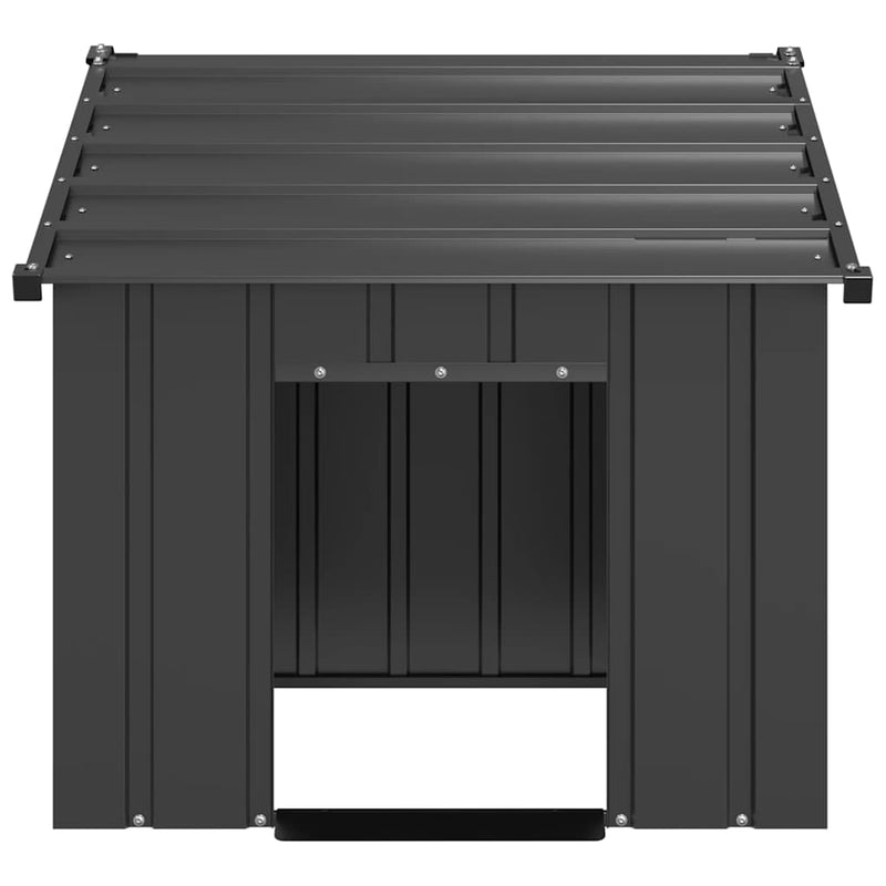 Casă pentru câini cu acoperiș 83x130x85 cm oțel galvanizat