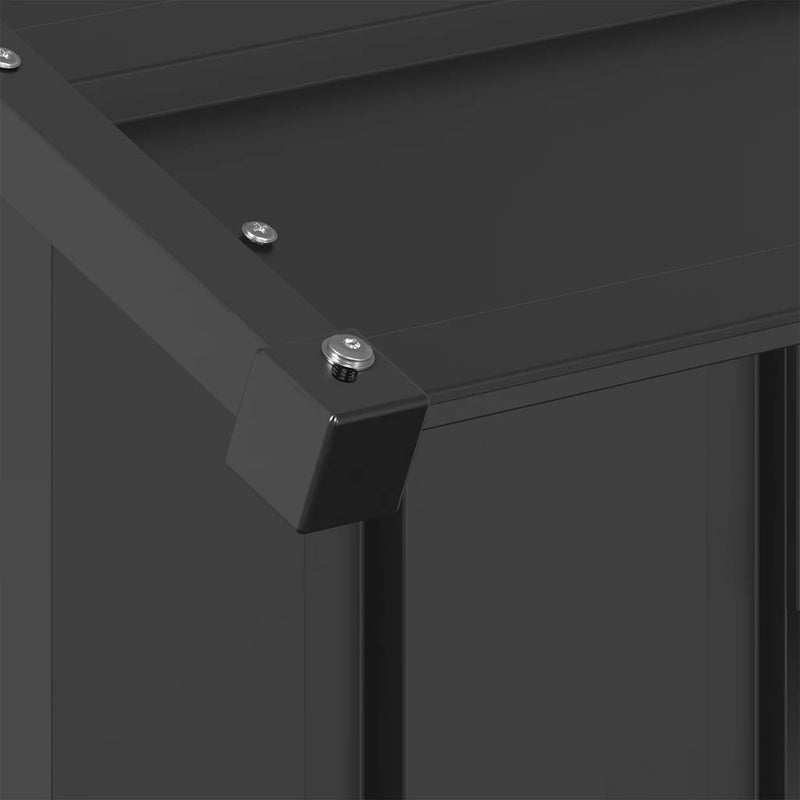 Casă pentru câini cu acoperiș 83x130x85 cm oțel galvanizat