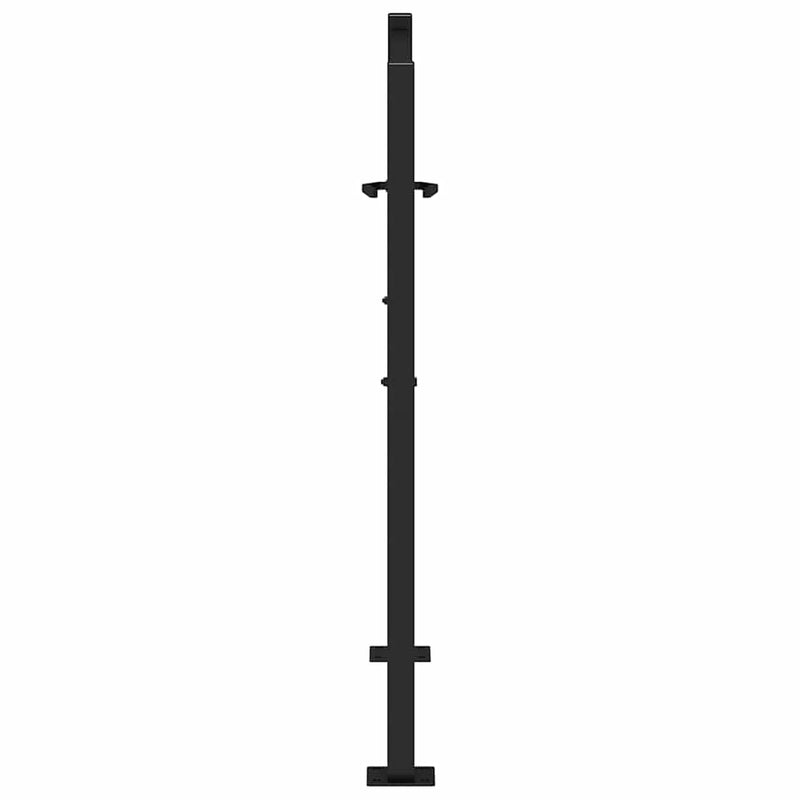 Poartă de grădină neagră 100x100 cm, oțel, design luminos