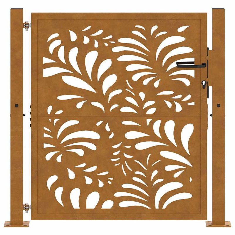 Poartă de grădină 100x100 cm, oțel rezistent la intemperii, model ondulat