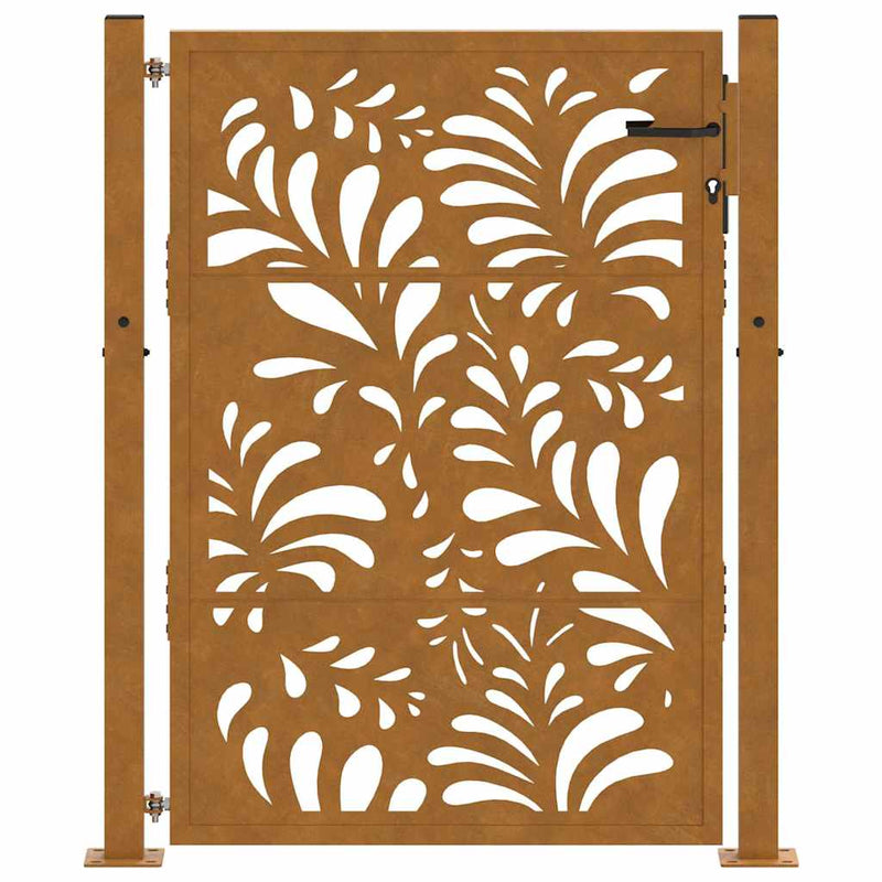 Poartă de grădină 100x150 cm, oțel rezistent la intemperii, model ondulat