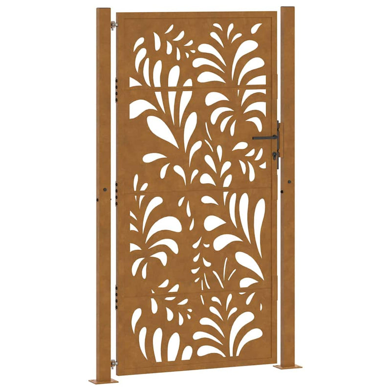 Poartă de grădină 100x175 cm, oțel rezistent la intemperii, model ondulat