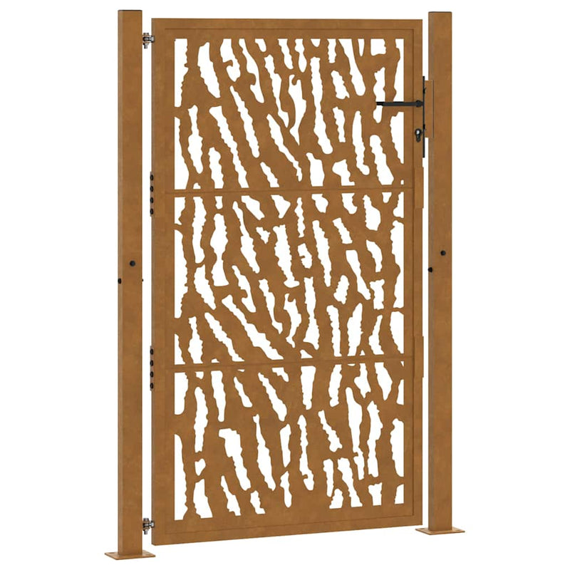 Poartă de grădină 100x150 cm, oțel rezistent la intemperii, model cu urme