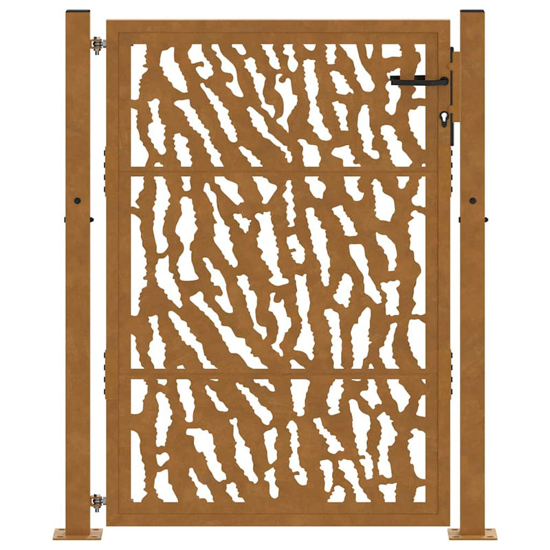 Poartă de grădină 100x150 cm, oțel rezistent la intemperii, model cu urme