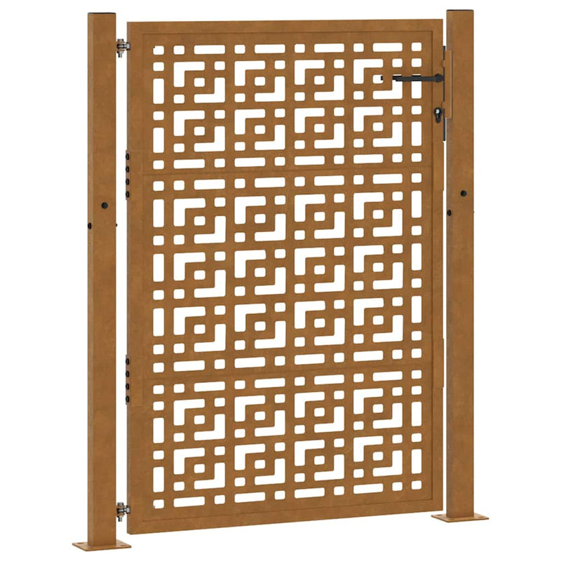 Poartă de grădină 100x125 cm, oțel rezistent la intemperii, model cruce