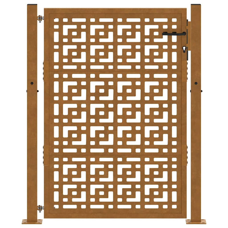 Poartă de grădină 100x125 cm, oțel rezistent la intemperii, model cruce