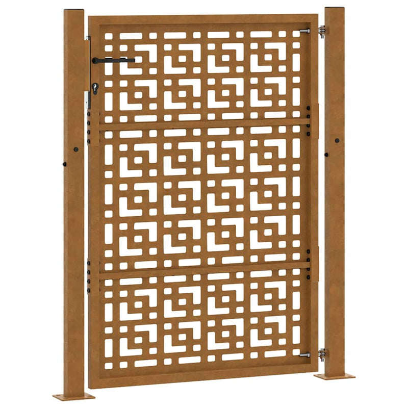 Poartă de grădină 100x125 cm, oțel rezistent la intemperii, model cruce