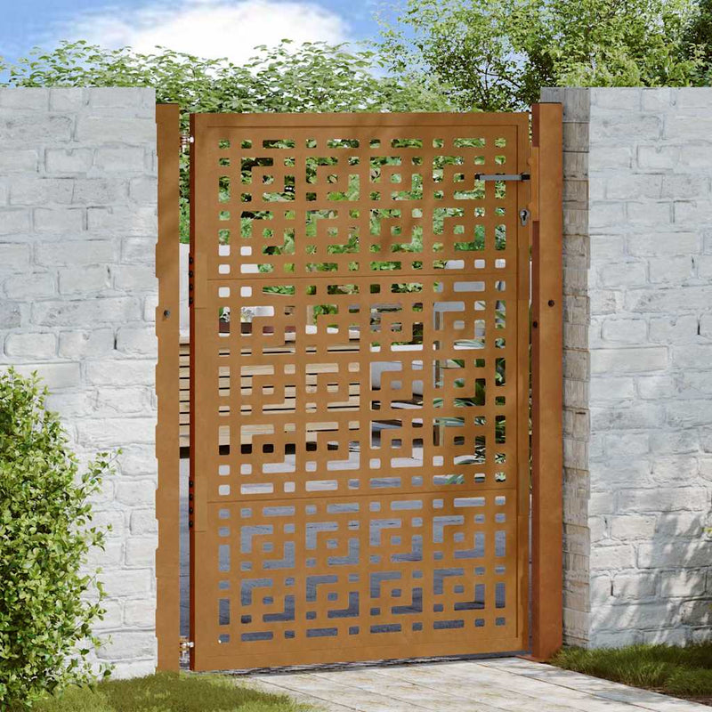 Poartă de grădină 100x125 cm, oțel rezistent la intemperii, model cruce