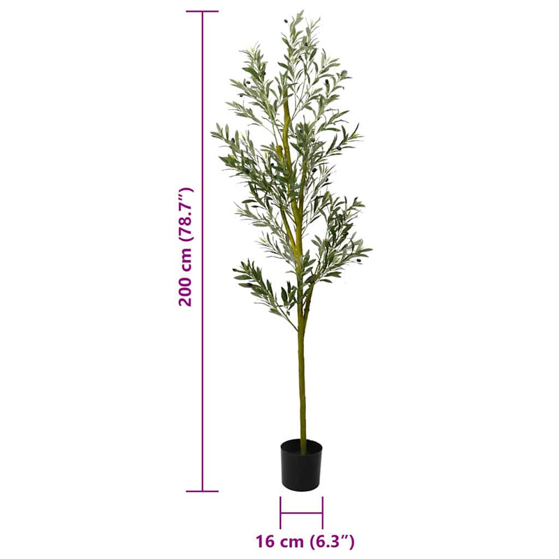 Măslin artificial 800 de frunze 200 cm verde
