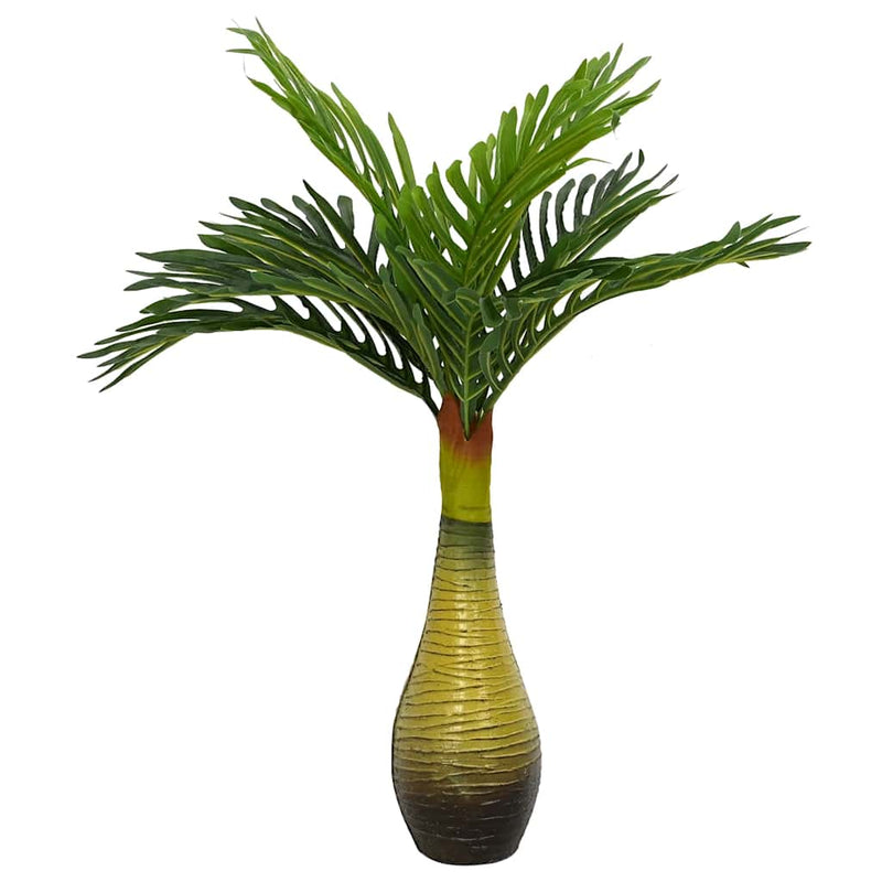 Plantă artificială de palmier 9 frunze 70 cm verde