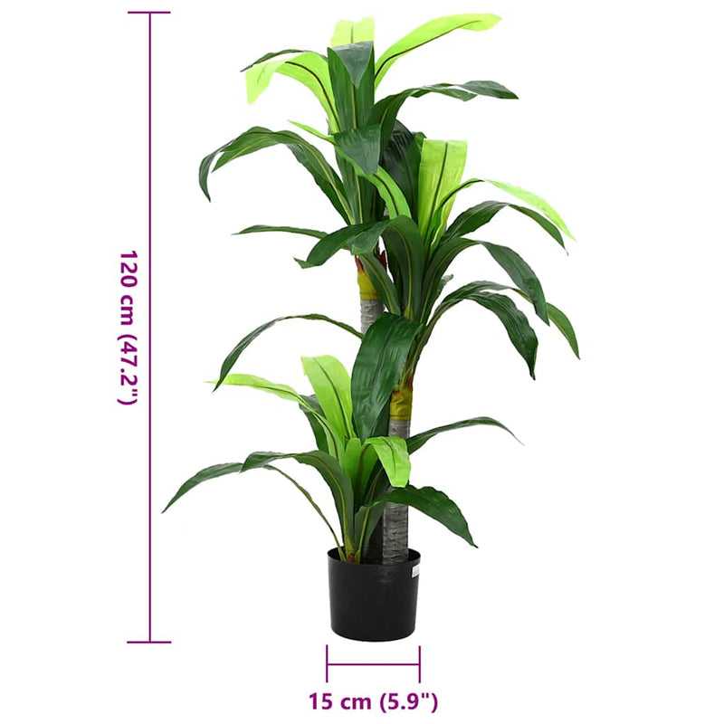 Copac artificial Dracaena 36 de frunze 120 cm verde