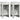 Mese laterale 2 buc cu raft beton gri 25,5x27x60 cm