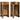 Mese laterale 2 buc cu raft lemn vechi 25,5x27x60 cm