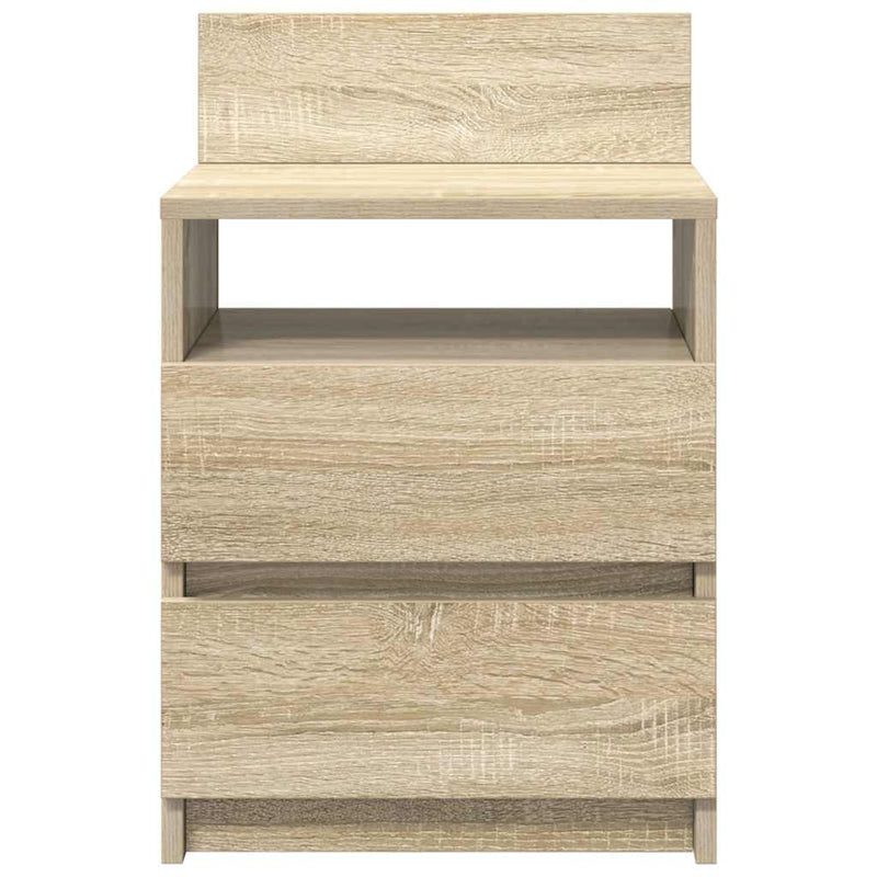 Noptiere 2 buc. cu 2 sertare, stejar Sonoma, 40x33x60 cm