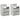 Noptiere 2 buc. cu 2 sertare, gri beton, 40x33x60 cm