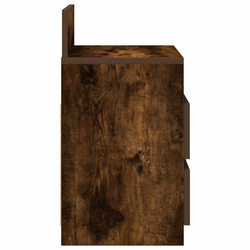 Noptiere 2 buc. cu 2 sertare, stejar afumat, 40x33x60 cm