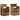 Noptiere 2 buc cu 2 sertare Lemn vechi 40x33x60 cm