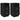 Noptiere 2 buc cu 2 sertare Negru 36x36x68 cm