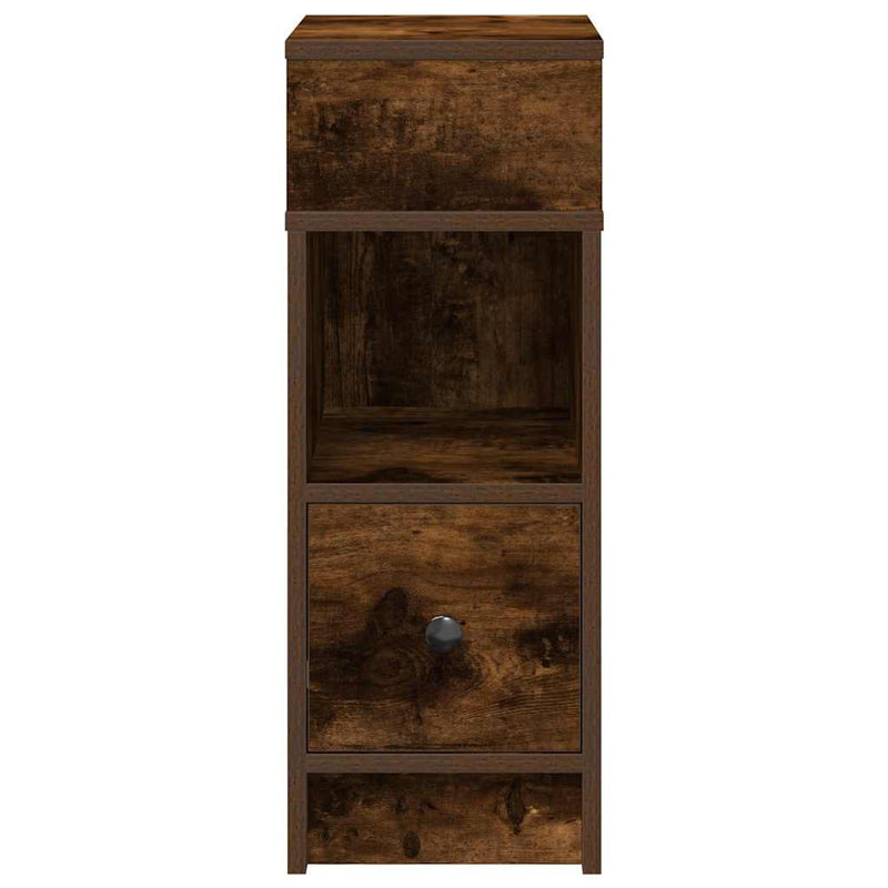 Noptiere 2 buc cu sertar stejar afumat 25x31x66 cm