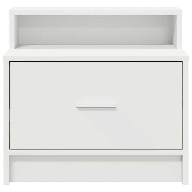 Noptiere cu sertar 2 buc Alb 51x31x47 cm