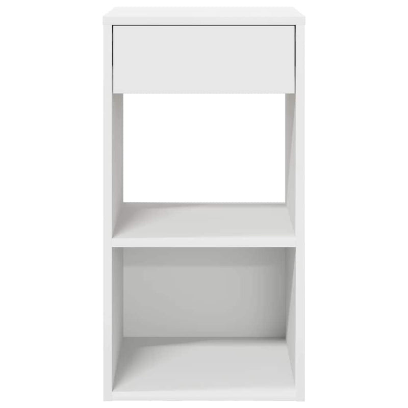 Noptiere cu sertar 2 buc Alb 35x34x66,5 cm