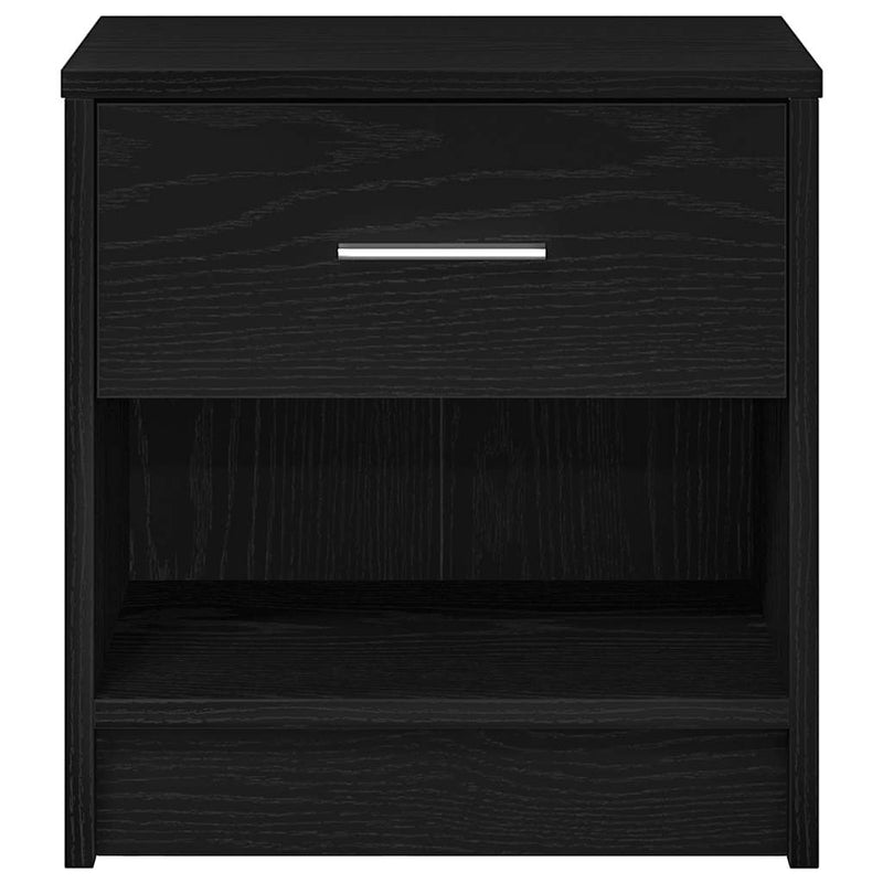 Noptiere 2 buc cu sertar negru 39x28x41 cm