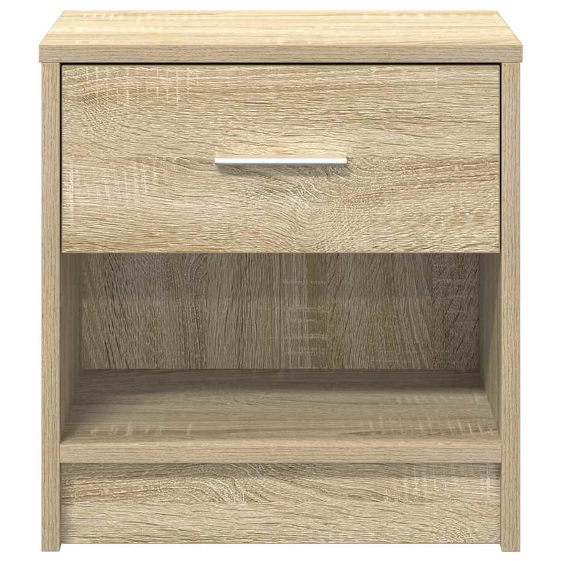 Noptiere 2 buc cu sertar, stejar Sonoma, 39x28x41 cm
