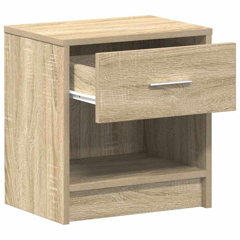 Noptiere 2 buc cu sertar, stejar Sonoma, 39x28x41 cm