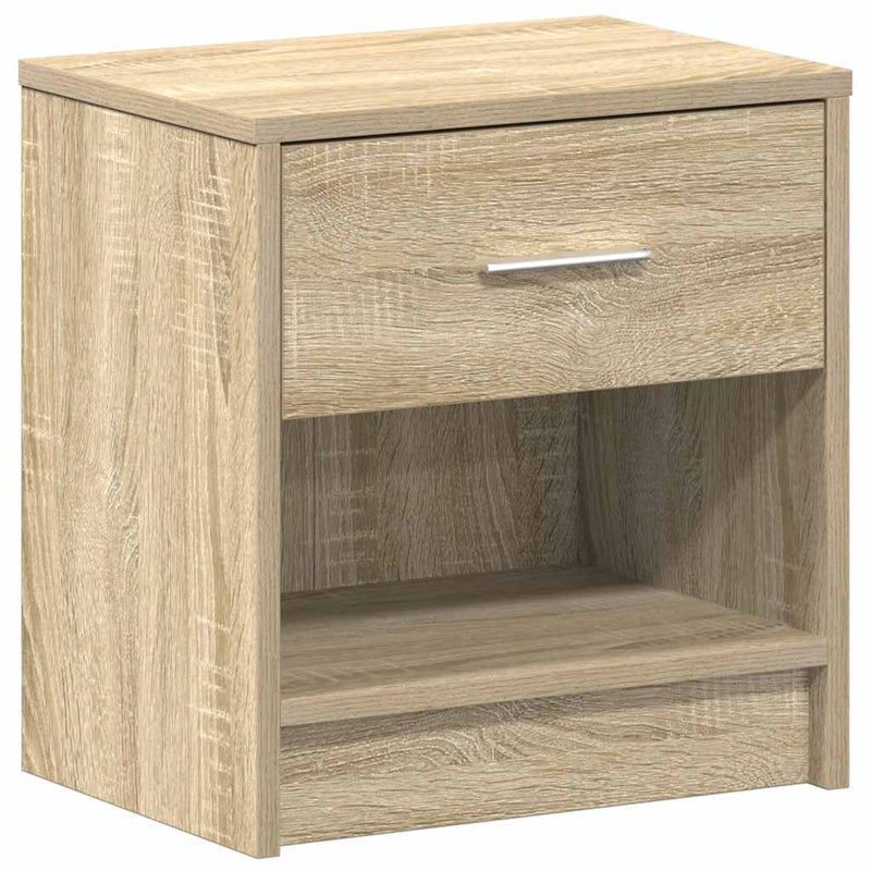 Noptiere 2 buc cu sertar, stejar Sonoma, 39x28x41 cm