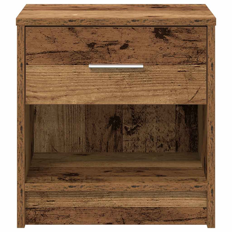 Noptiere 2 buc. cu sertar, lemn vechi, 39x28x41 cm