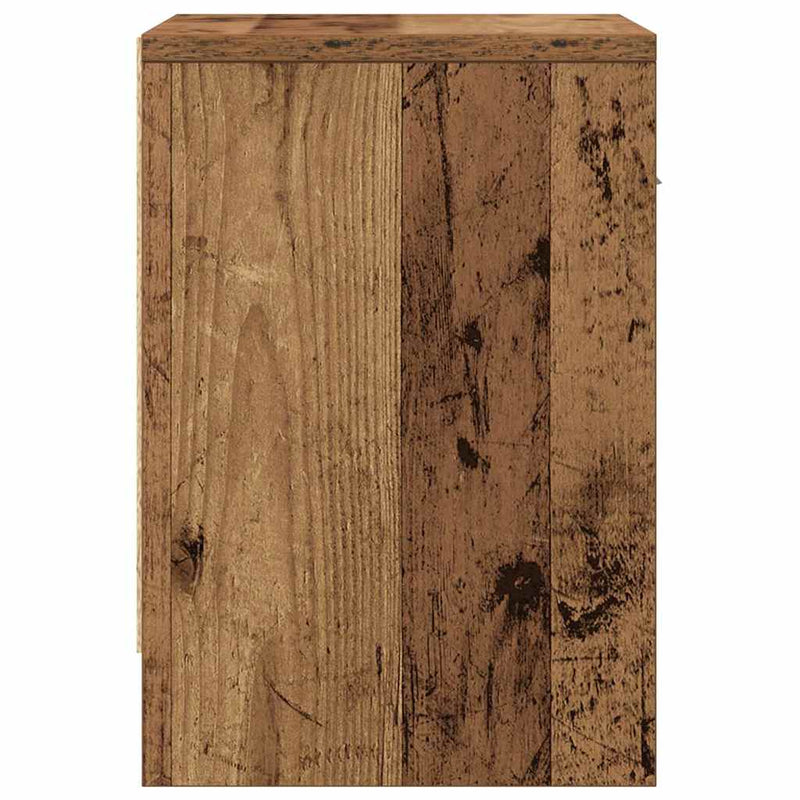 Noptiere 2 buc. cu sertar, lemn vechi, 39x28x41 cm