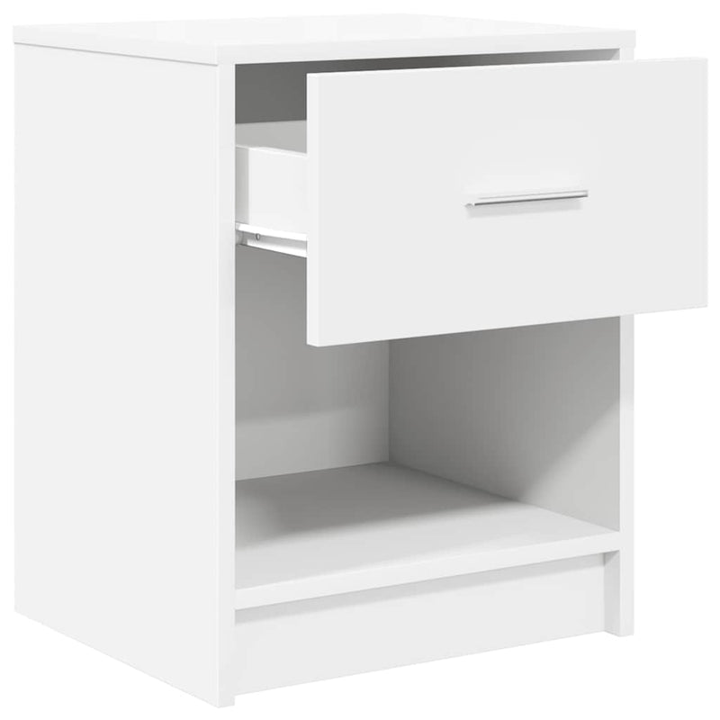 Noptiere 2 buc. cu sertar alb 40x34x50 cm
