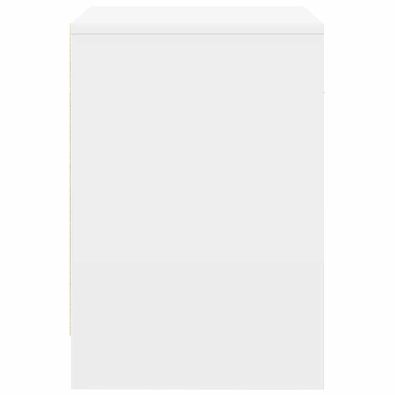 Noptiere 2 buc. cu sertar alb 40x34x50 cm