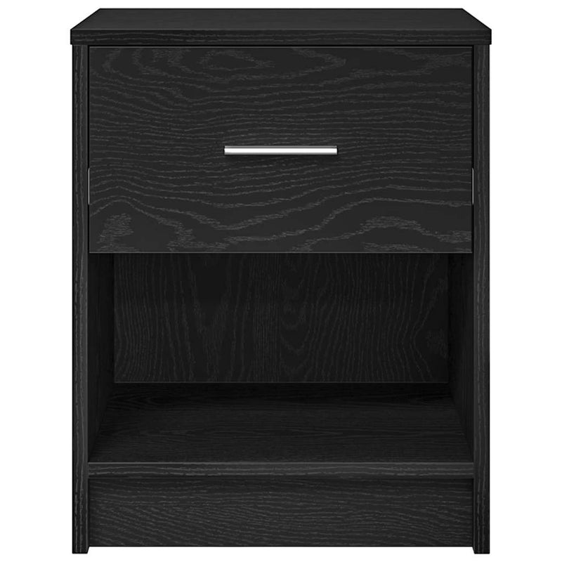 Noptiere 2 buc cu sertar negru 40x34x50 cm