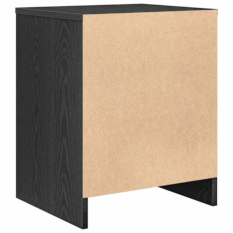 Noptiere 2 buc cu sertar negru 40x34x50 cm
