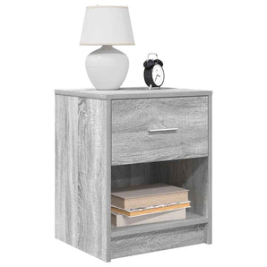 Noptiere 2 buc. cu sertar gri Sonoma 40x34x50 cm