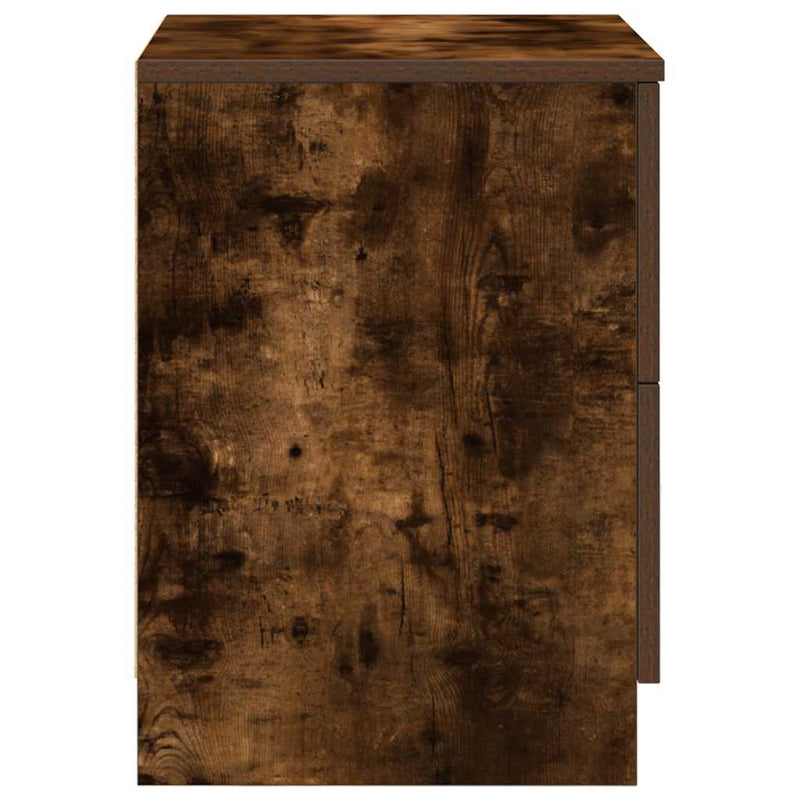 Noptiere 2 buc. cu 2 sertare, stejar afumat, 40x36x50 cm