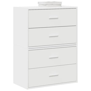 Dulapuri cu 4 sertare 2 buc Alb 60x31x40 cm Lemn prelucrat