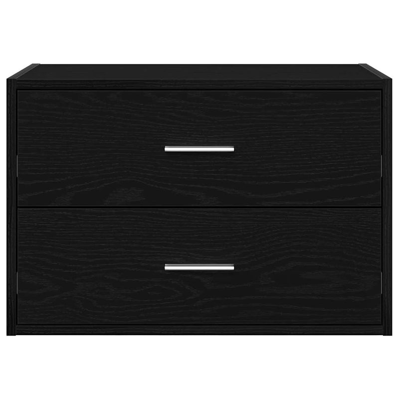 Dulap cu 2 sertare stejar negru 60x31x40 cm lemn prelucrat