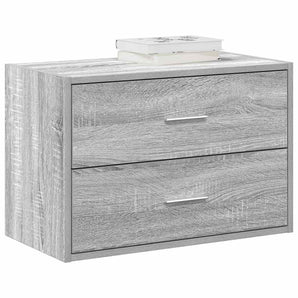 Dulap cu 2 sertare Gri Sonoma 60x31x40 cm Lemn prelucrat