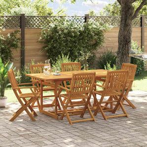 Set mobilier de grădină 7 piese 180x90x75 cm, lemn masiv acacia