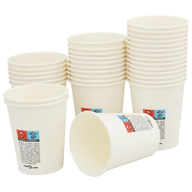 Cești de cafea din hârtie 1000 buc 8oz 200ml alb