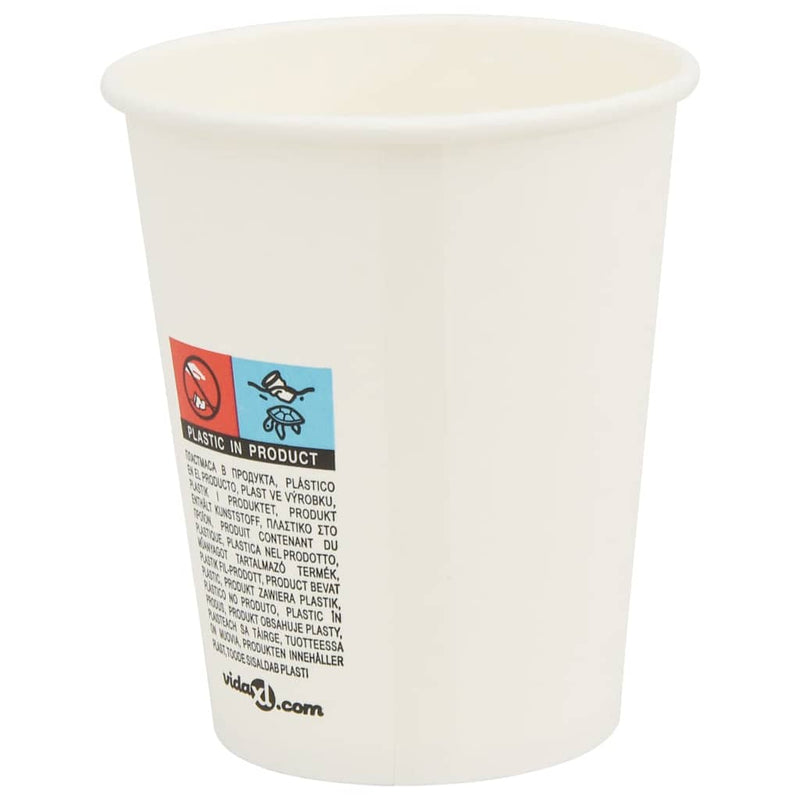 Cești de cafea din hârtie 1000 buc 8oz 200ml alb