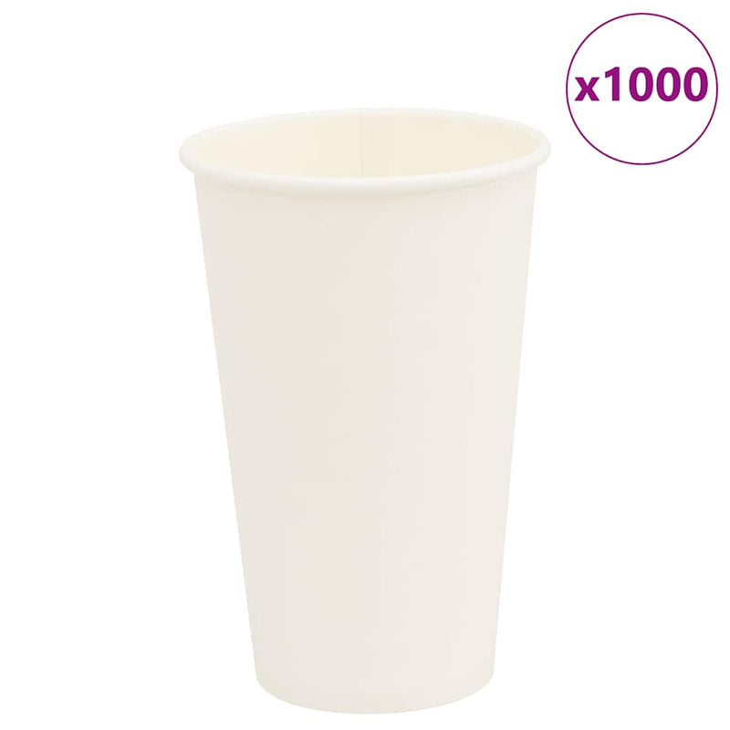 Cești de cafea din hârtie 1000 buc 16oz 400ml alb