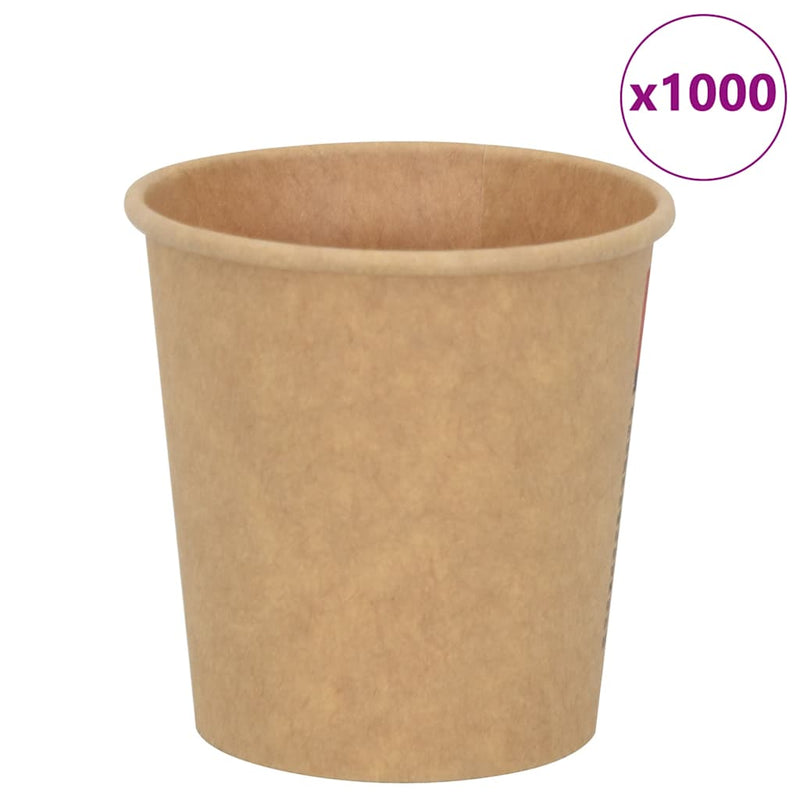 Cești de cafea din hârtie 1000 buc 4oz 100ml maro