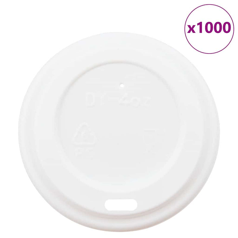 Capace pentru ceașcă cafea hârtie 4oz 1000 buc plastic alb