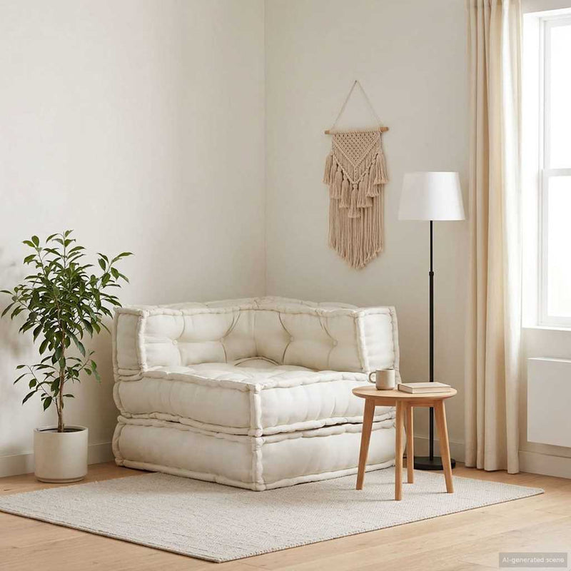 Unitatea de sofa modulară crem 70x70x54 țesătură