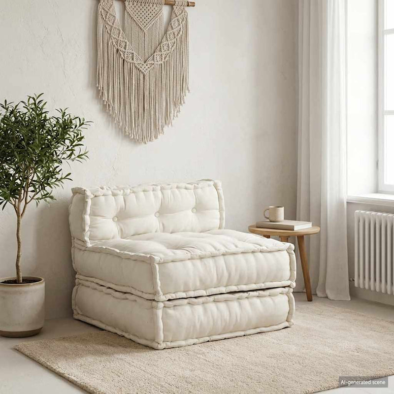 Unitatea de sofa modulară crem 70x70x54 țesătură