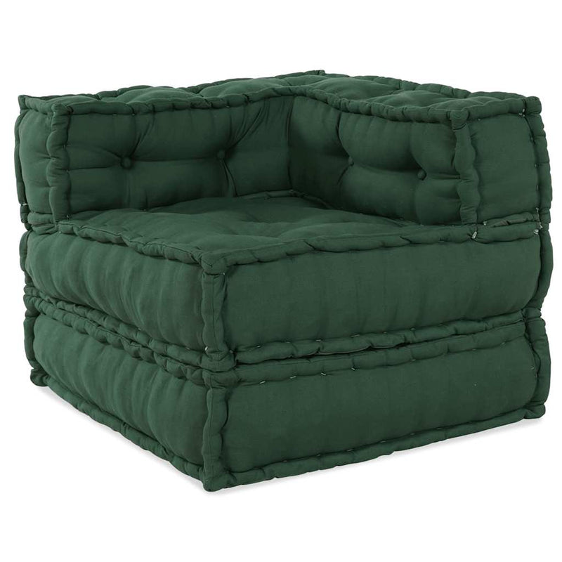 Unitatea de sofa modulară verde 70x70x54 țesătură