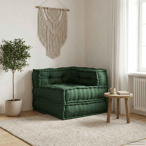 Unitatea de sofa modulară verde 70x70x54 țesătură